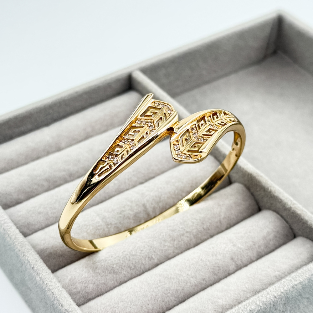 Bratara placata cu aur cristale Zirconia
