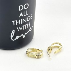 Cercei placati cu aur 18K – CRISSA Cercei placati cu aur 18K – CRISSA