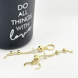 Cercei placati cu aur 18K – CRISSA Cercei placati cu aur 18K – CRISSA