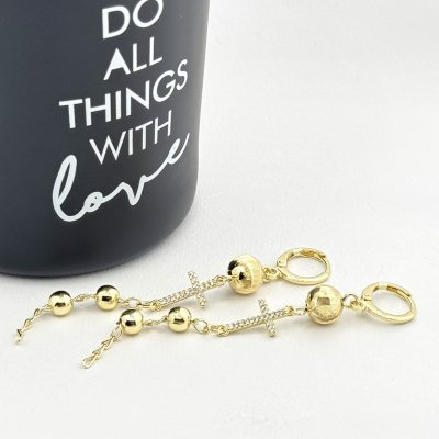 Cercei placati cu aur 18K – CRISSA