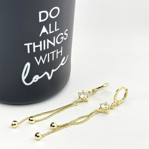 Cercei placati cu aur 18K – CRISSA Cercei placati cu aur 18K – CRISSA