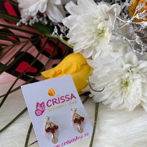 Cercei placati aur 18k balerina