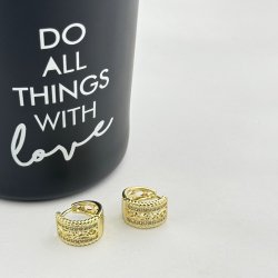 Cercei placati aur 18k 