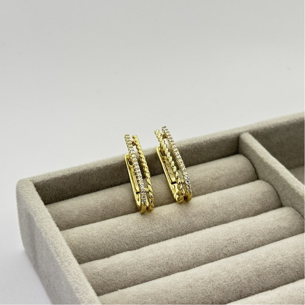 Cercei placati aur 18k