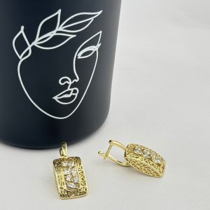 Cercei placati cu aur 18K – CRISSA