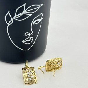 Cercei placati cu aur 18K – CRISSA