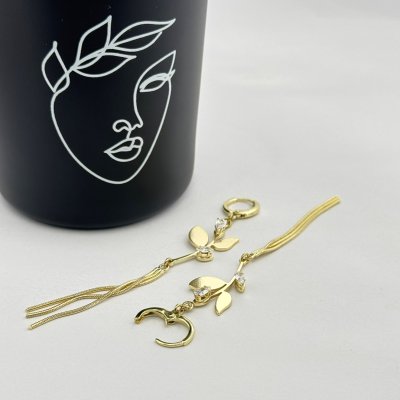 Cercei placati cu aur 18K – CRISSA Cercei placati cu aur 18K – CRISSA