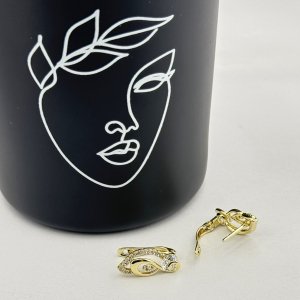 Cercei placati cu aur 18K – CRISSA Cercei placati cu aur 18K – CRISSA