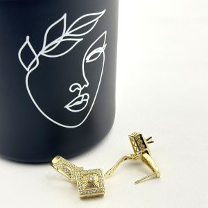 Cercei placati cu aur 18K – CRISSA Cercei placati cu aur 18K – CRISSA