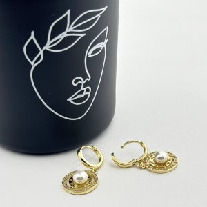 Cercei placati cu aur 18K – CRISSA Cercei placati cu aur 18K – CRISSA