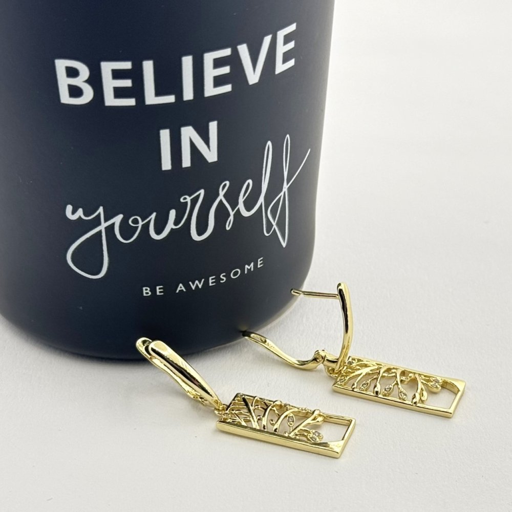 Cercei placati cu aur 18K – CRISSA Cercei placati cu aur 18K – CRISSA