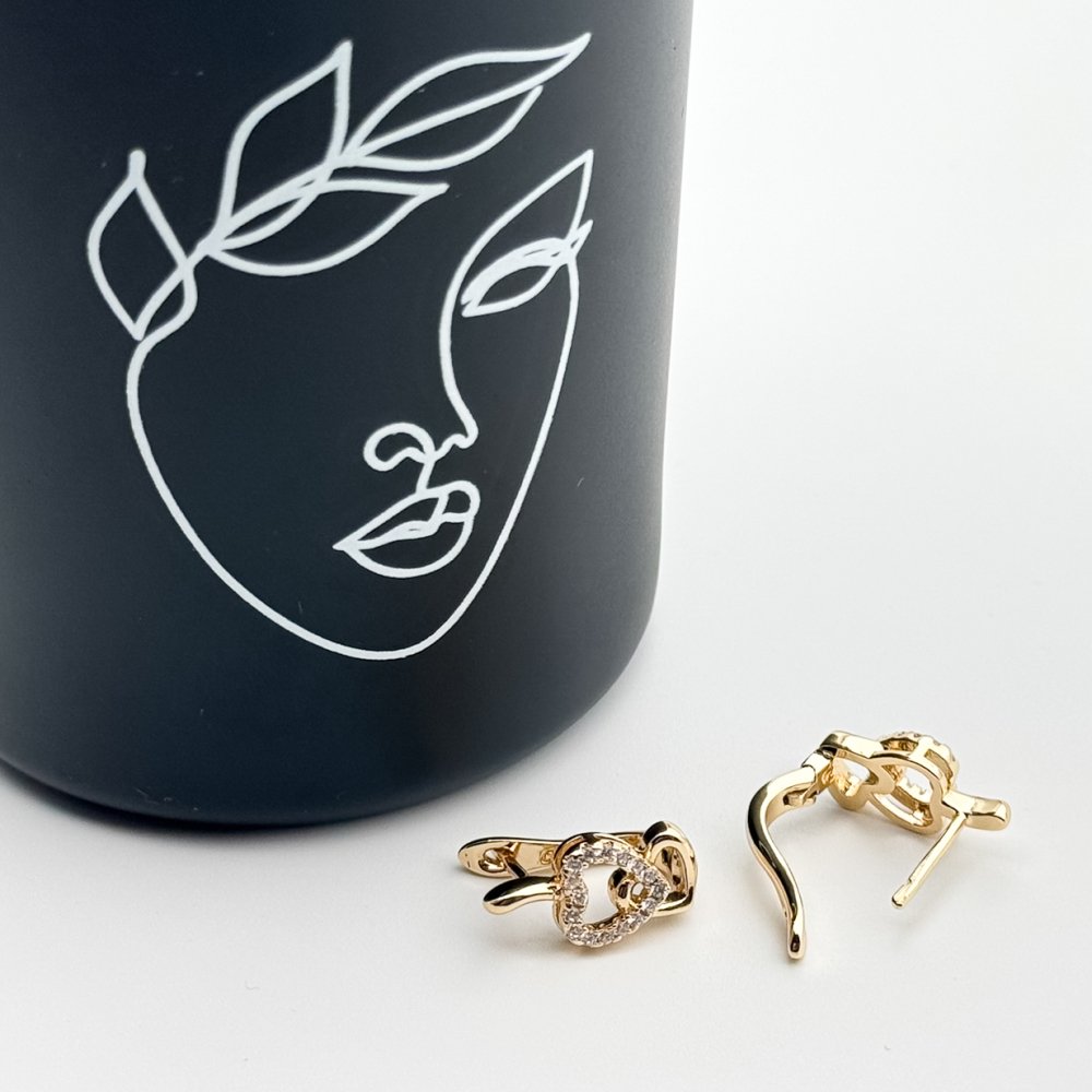 Cercei placati cu aur 18K – CRISSA Cercei placati cu aur 18K – CRISSA