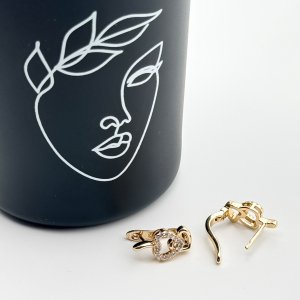 Cercei placati cu aur 18K – CRISSA Cercei placati cu aur 18K – CRISSA