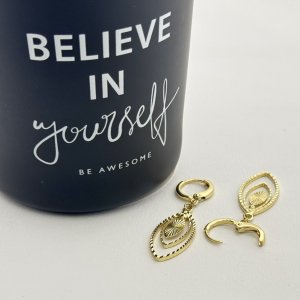 Cercei placati cu aur 18K – CRISSA Cercei placati cu aur 18K – CRISSA