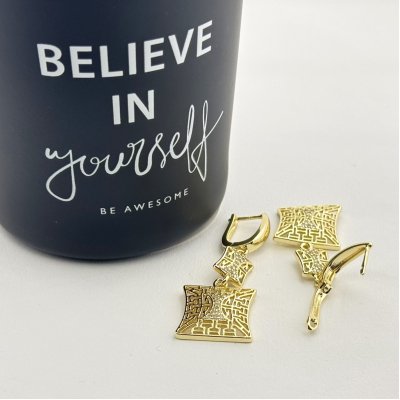 Cercei placati cu aur 18K – CRISSA