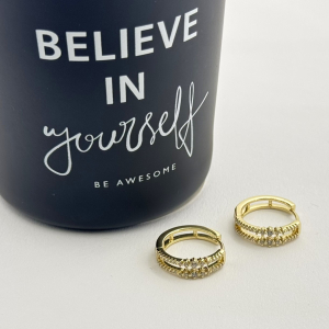 Cercei placati cu aur 18K – CRISSA Cercei placati cu aur 18K – CRISSA