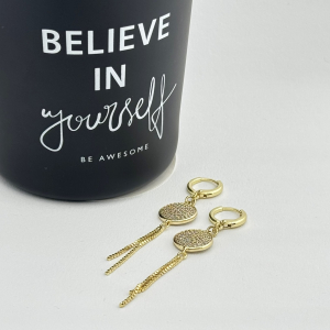 Cercei placati cu aur 18K – CRISSA Cercei placati cu aur 18K – CRISSA