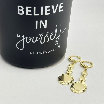 Cercei placati cu aur 18K – CRISSA