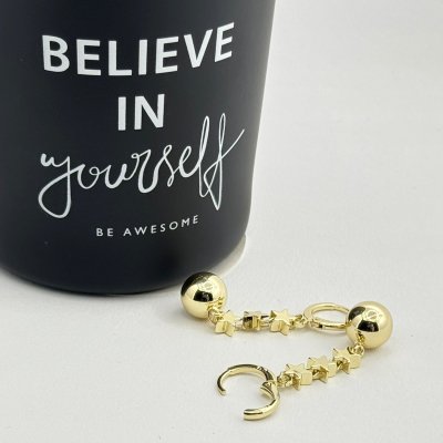 Cercei placati cu aur 18K – CRISSA Cercei placati cu aur 18K – CRISSA