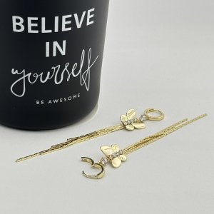 Cercei placati cu aur 18K – CRISSA Cercei placati cu aur 18K – CRISSA