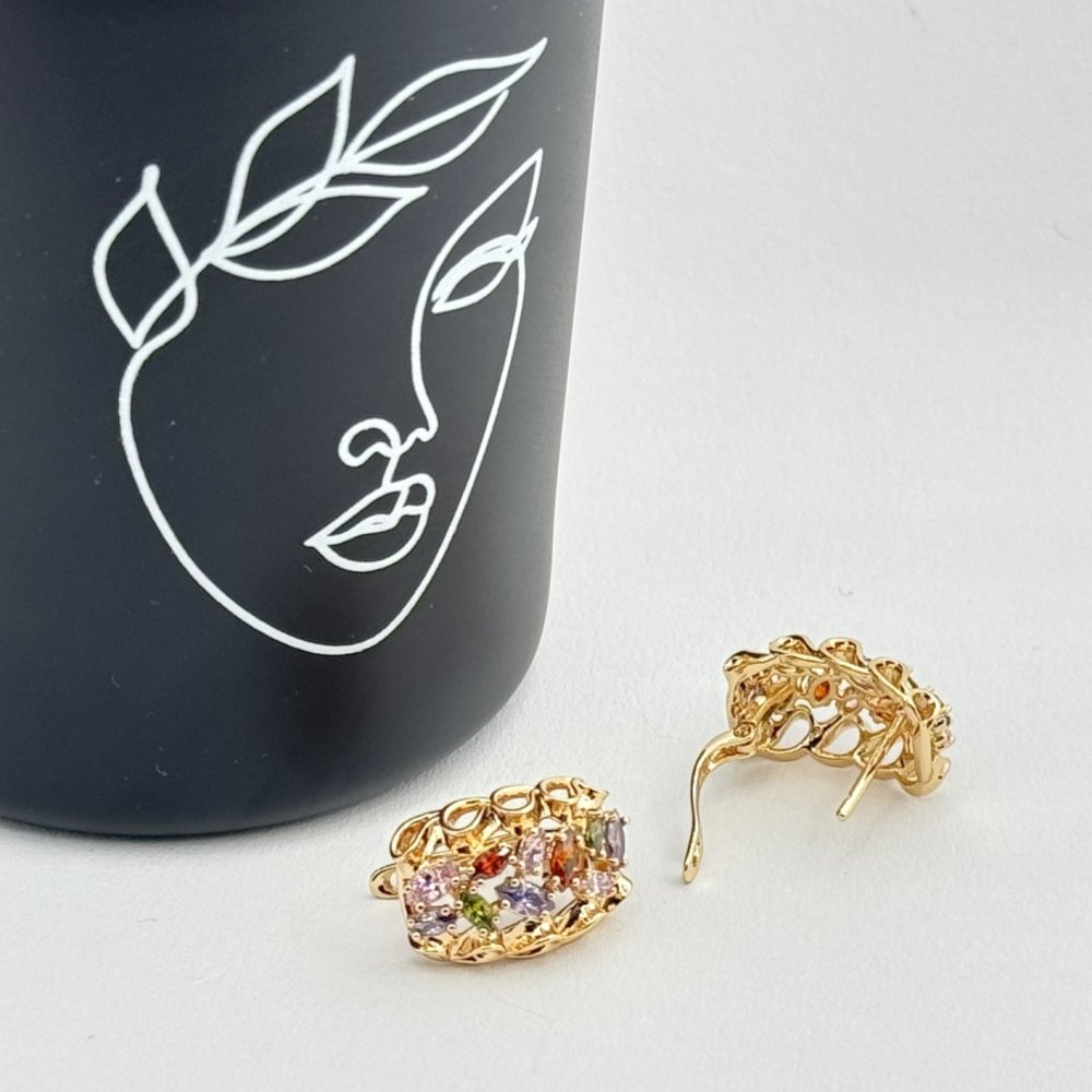 Cercei placati cu aur 18K – CRISSA Cercei placati cu aur 18K – CRISSA