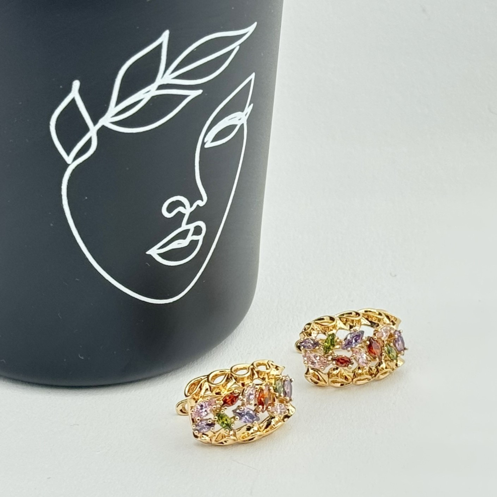 Cercei placati cu aur 18K – CRISSA Cercei placati cu aur 18K – CRISSA