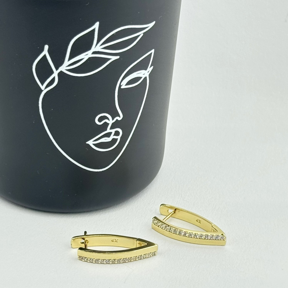 Cercei placati cu aur 18K – CRISSA