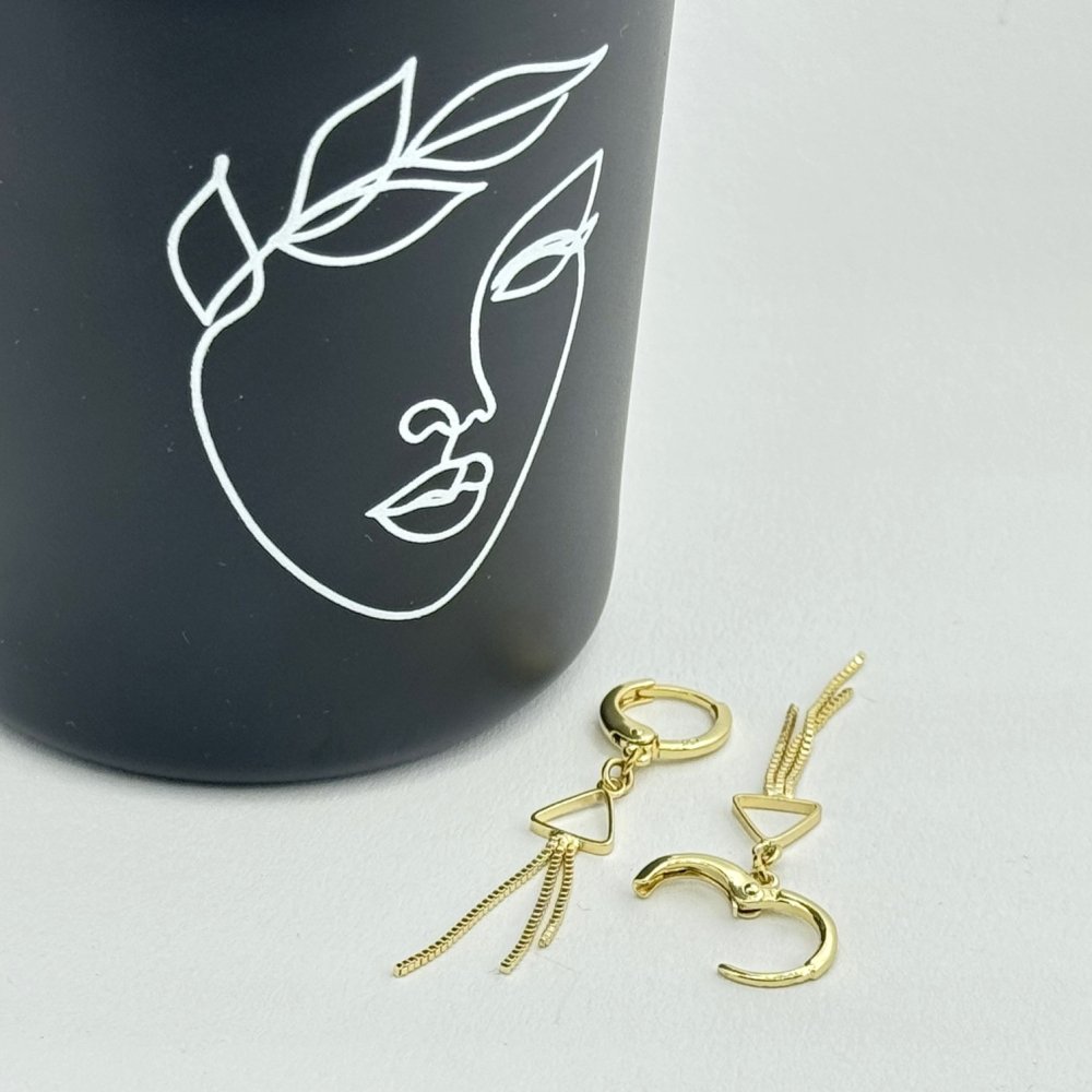 Cercei placati cu aur 18K – CRISSA Cercei placati cu aur 18K – CRISSA