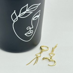 Cercei placati cu aur 18K – CRISSA Cercei placati cu aur 18K – CRISSA