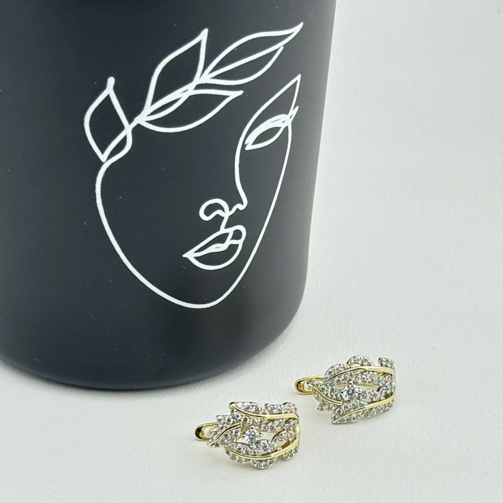 Cercei placati cu aur 18K – CRISSA Cercei placati cu aur 18K – CRISSA