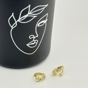 Cercei placati cu aur 18K – CRISSA Cercei placati cu aur 18K – CRISSA