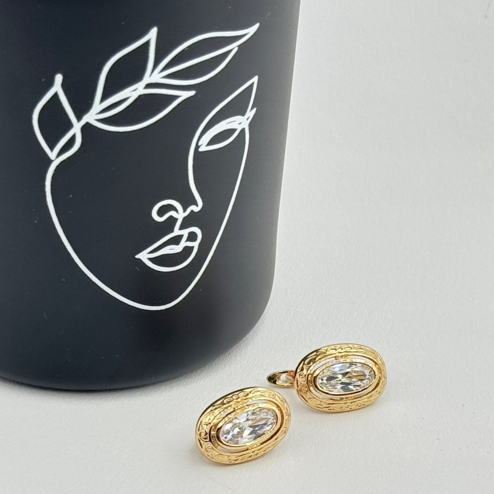 Cercei placati cu aur 18K – CRISSA