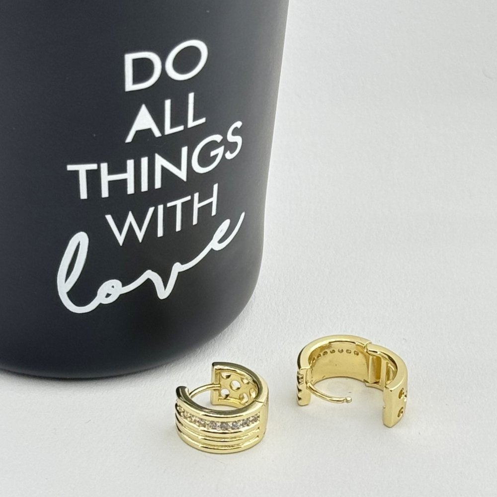 Cercei placati cu aur 18K – CRISSA Cercei placati cu aur 18K – CRISSA