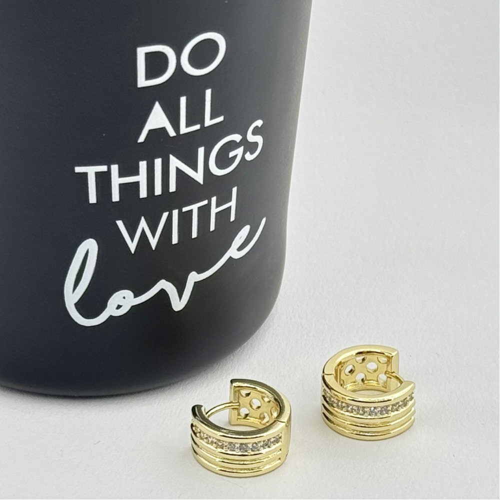 Cercei placati cu aur 18K – CRISSA Cercei placati cu aur 18K – CRISSA