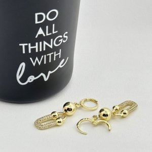 Cercei placati cu aur 18K – CRISSA Cercei placati cu aur 18K – CRISSA