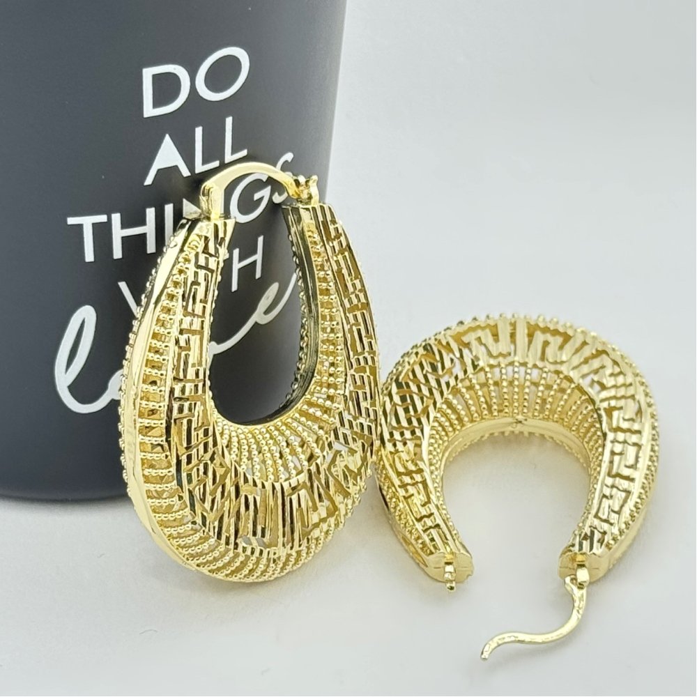 Cercei placati cu aur 18K – CRISSA Cercei placati cu aur 18K – CRISSA