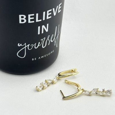 Cercei placati cu aur 18K – CRISSA Cercei placati cu aur 18K – CRISSA