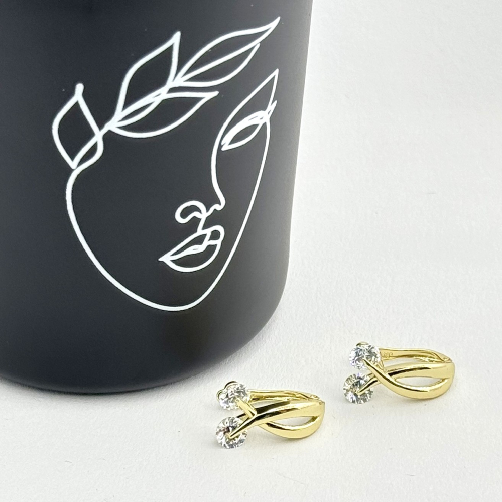 Cercei placati cu aur 18K – CRISSA