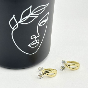 Cercei placati cu aur 18K – CRISSA