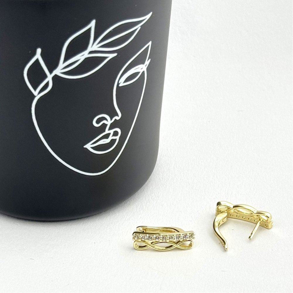 Cercei placati cu aur 18K – CRISSA Cercei placati cu aur 18K – CRISSA