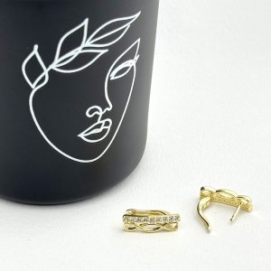 Cercei placati cu aur 18K – CRISSA Cercei placati cu aur 18K – CRISSA