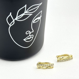 Cercei placati cu aur 18K – CRISSA Cercei placati cu aur 18K – CRISSA