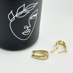 Cercei placati cu aur 18K – CRISSA Cercei placati cu aur 18K – CRISSA