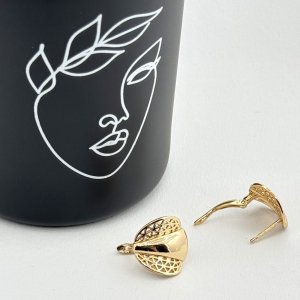 Cercei placati cu aur 18K – CRISSA Cercei placati cu aur 18K – CRISSA