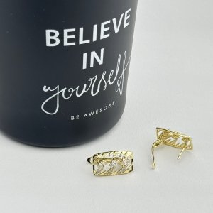 Cercei placati cu aur 18K – CRISSA Cercei placati cu aur 18K – CRISSA