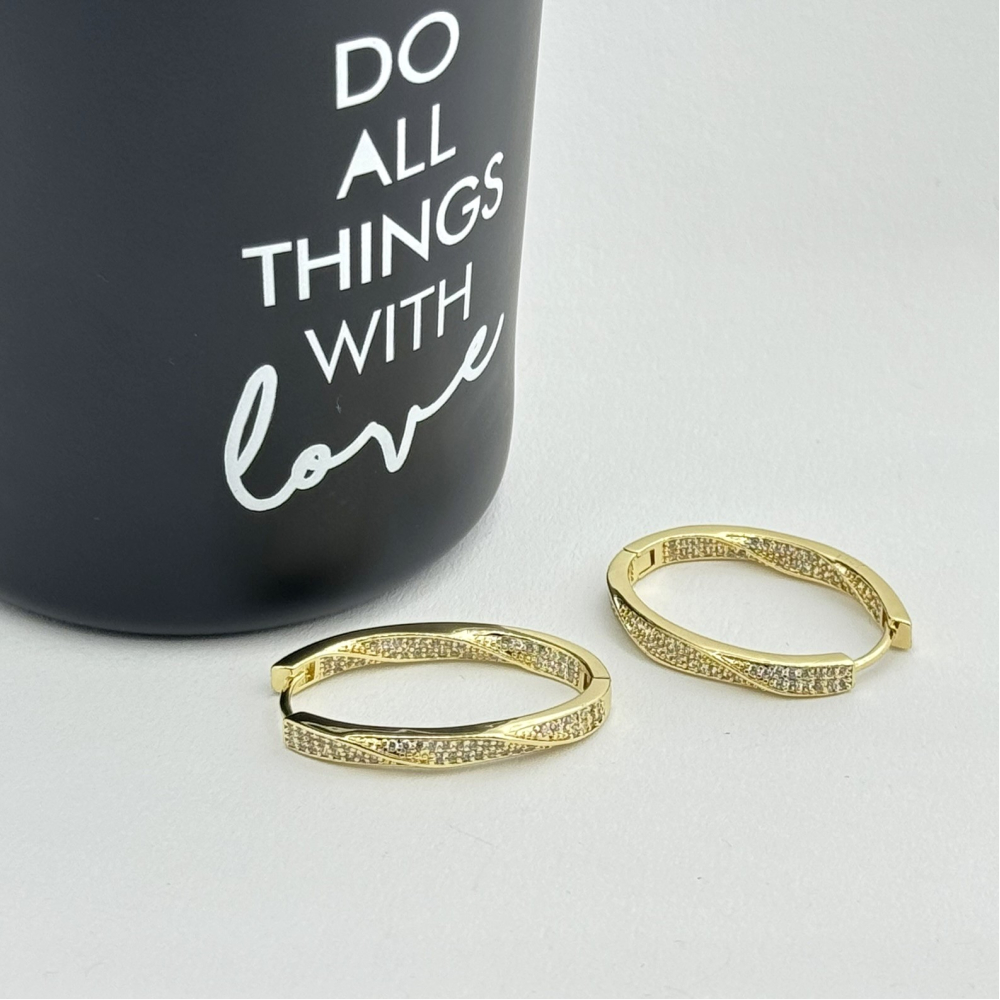 Cercei placati cu aur 18K – CRISSA