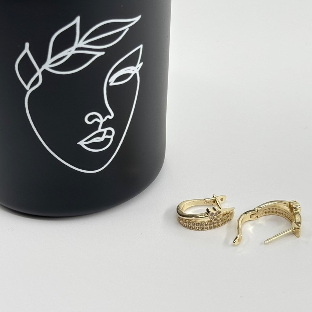 Cercei placati cu aur 18K – CRISSA Cercei placati cu aur 18K – CRISSA