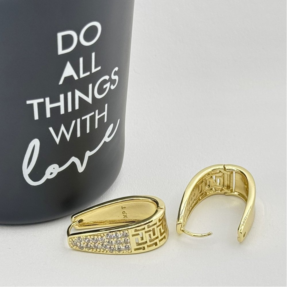 Cercei placati cu aur 18K – CRISSA Cercei placati cu aur 18K – CRISSA