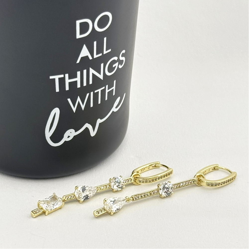 Cercei placati cu aur 18K – CRISSA Cercei placati cu aur 18K – CRISSA