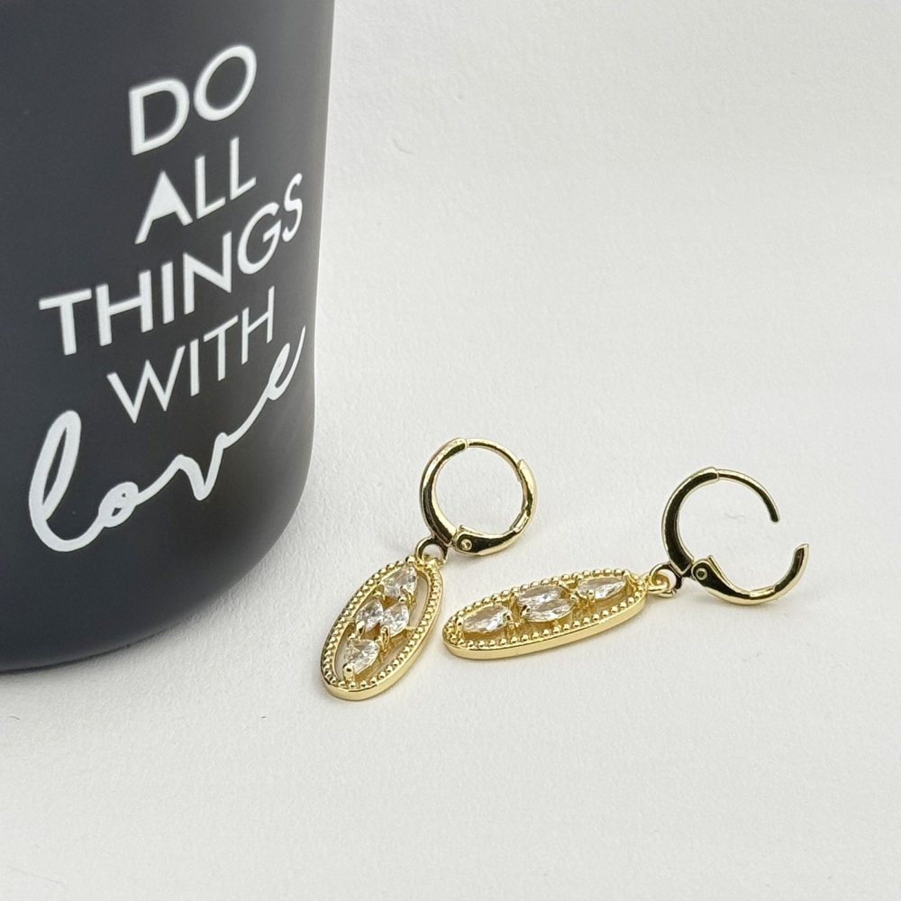 Cercei placati cu aur 18K – CRISSA Cercei placati cu aur 18K – CRISSA